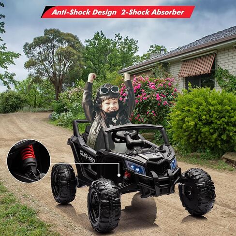 24V Kids Ride-On Utv Car – Battery-Powered Electric Vehicle with Remote Control, Spring Suspension, 200W Motor, Metal Frame, USB, Music, and Led Lights, Perfect Ride-On Toy for Children(Rose) in Saudi Arabia