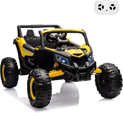 24V Kids Ride-On Utv Car – Battery-Powered Electric Vehicle with Remote Control, Spring Suspension, 200W Motor, Metal Frame, USB, Music, and Led Lights, Perfect Ride-On Toy for Children(Rose) in Saudi Arabia