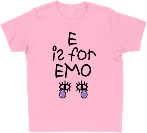 E مخصص لـ Emo Kids T-Shirt Youth in Saudi Arabia