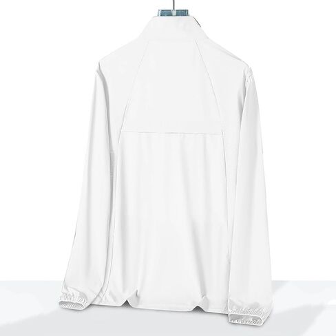 Mens Sun Shirts Uv Protection Long Sleeve Breathable Jacket UPF 50+ Zip Up Stand Collar Hiking Shirt with Zip Pockets in Saudi Arabia
