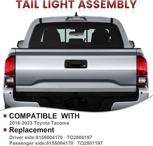 Tail Lights Assembly Compatible with 2016-2023 Tacoma Red, Rear Light Taillights Replacement # 8156004170 TO2800197 8155004170 TO2801197 in Saudi Arabia