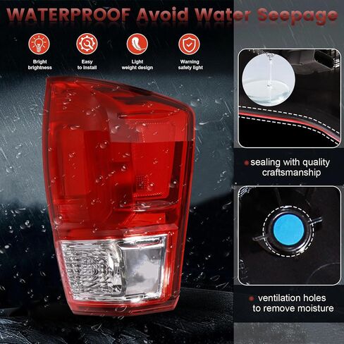 Tail Lights Assembly Compatible with 2016-2023 Tacoma Red, Rear Light Taillights Replacement # 8156004170 TO2800197 8155004170 TO2801197 in Saudi Arabia