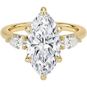 3 Ct Colorless VVS1 Moissanite Engagement Wedding Ring for Women 10K 14K 18K Solid Gold & 925 Sterling Silver Anniversary Bridal Set Gift in Saudi Arabia