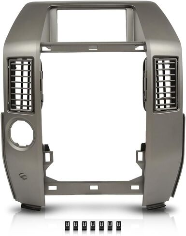 Front Center Dash Radio Vent Bezel Trim Compatible with Infiniti QX56 2004 2005 2006 2007, Dashboard Cover, Gray in Saudi Arabia