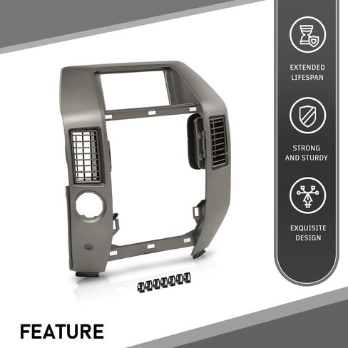 Front Center Dash Radio Vent Bezel Trim Compatible with Infiniti QX56 2004 2005 2006 2007, Dashboard Cover, Gray in Saudi Arabia