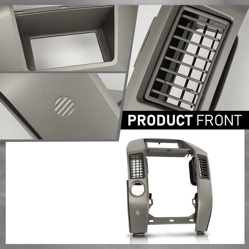 Front Center Dash Radio Vent Bezel Trim Compatible with Infiniti QX56 2004 2005 2006 2007, Dashboard Cover, Gray in Saudi Arabia