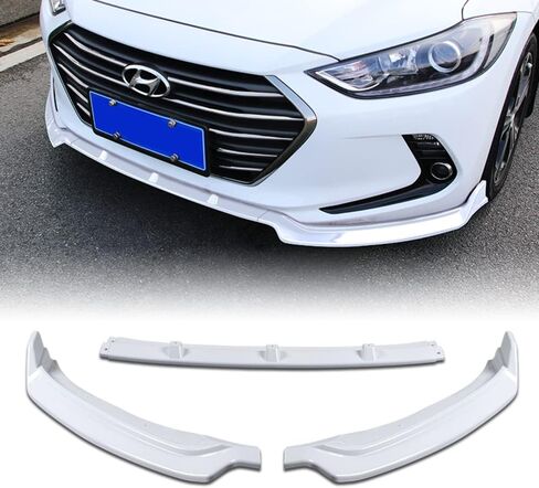 Q1-TECH, 9-Piece Front Bumper Lip & Side Skirt Extensions Diffuser Compatible with 2017-2018 Hyundai Elantra, Front Bumper Lip Spoiler Air Chin Body Splitter ABS (Painted Black) in Saudi Arabia