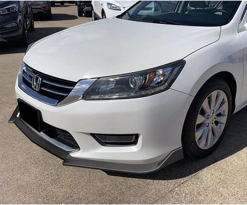 9pcs Combo Front Bumper Body Kit Lip + Side Skirt Extensions Diffuser Compatible with 2013-2015 Honda Accord Sedan 2014 (Painted White) in Kuwait