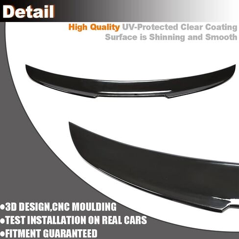 MCARCAR KIT Real Carbon Fiber Trunk Spoiler for BMW 3 Series F30 2013-2018&F80 M3 2014-2018 328i 335i 320i 330i 340i 316i 318i Rear Boot Lid Highkick Spoiler Wing Lip (Carbon Fiber) in Saudi Arabia
