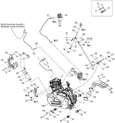 مجموعة ذراع Thumb Throttle Lever تناسب Can-Am Renegade Outlander 1000 500 570 800 850 (2007-2021) 707000595 in Saudi Arabia