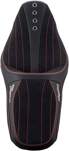 Advanblack Touring Seat "Sik Baggers" Custom Stitching Pillion Rider and Passenger Seat Fit for 2009-2023 Harley Touring Road Glide/Street Glide (Black Stitching) in Saudi Arabia