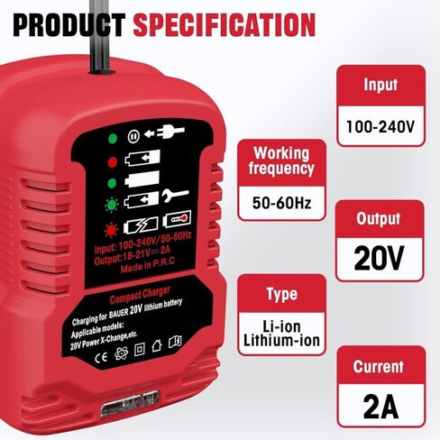 Auto Charger for Milwaukee M18 18V Battery for Vehicle (Mini Size for Milwauee 18V Charger) in Kuwait