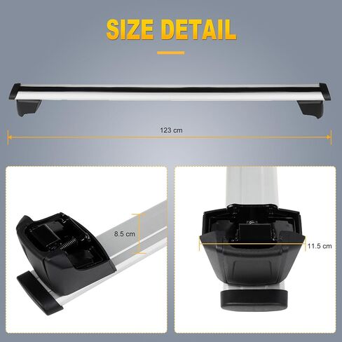 OCPTY ROOK RACK CROCK BARS FIT FORI Q5 2018 2019 2020 ، لـ Audi SQ5 2018 2019 2020 Bars Cargo for Cargo Carrier Laggage Kayak Canoe Bike Skiboard in Kuwait