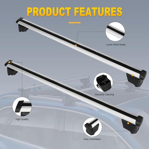 OCPTY ROOK RACK CROCK BARS FIT FORI Q5 2018 2019 2020 ، لـ Audi SQ5 2018 2019 2020 Bars Cargo for Cargo Carrier Laggage Kayak Canoe Bike Skiboard in Kuwait