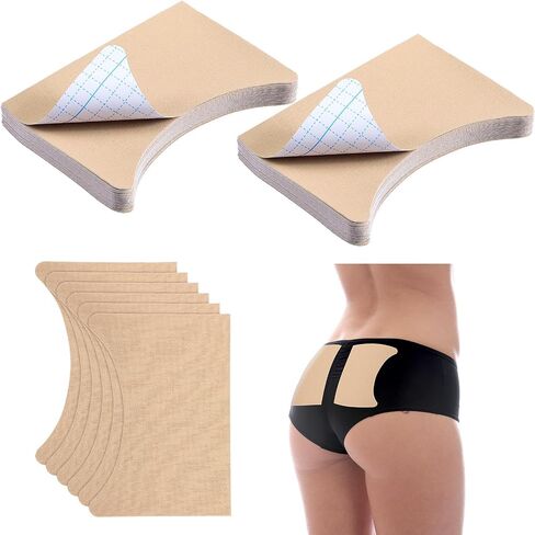 Geiserailie 50 Pcs Arm Lift Tape Buttocks Lift Patch Instantly Shape Body Tape for Women for Flabby Arms Butt Leg Fat Body(Semi Rectangular) in Saudi Arabia