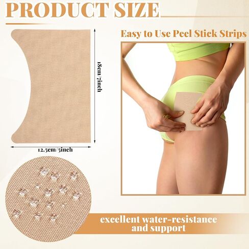 Geiserailie 50 Pcs Arm Lift Tape Buttocks Lift Patch Instantly Shape Body Tape for Women for Flabby Arms Butt Leg Fat Body(Semi Rectangular) in Saudi Arabia