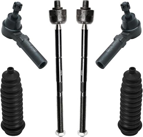 Detroit Axle - Front Tie Rods Kit for 2001-2010 Chrysler PT Cruiser, 2000-2002 Chrysler Plymouth Neon, 4 Inner & Outer Tie Rods 2 Boots Replacement in Saudi Arabia