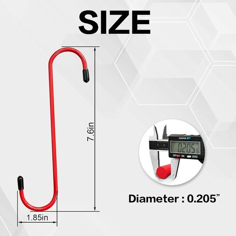 10Pcs Brake Caliper Hangers,Brake Caliper Hooks with Black Rubber Tips,Strong and Durable Automotive Tools for Braking,Bearing,Axle and Suspension Work,Red in Saudi Arabia
