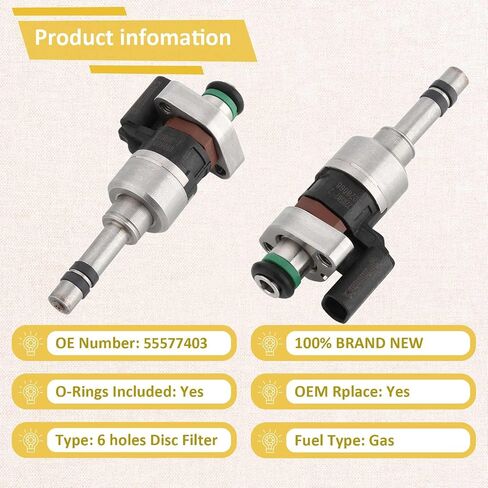 555777403 GDI 1.4L و 1.5L عناصر الوقود ، متوافقة مع/Chevy 1.4 Cruze و 1.5 Malibu Exhinox 2016-2019 ، متوافق مع/GMC 1.5 Terrain 2018-2020 ، متوافق مع/Buick 1.4 Encore | 6 فتحات | | مجموعة من 4 | in Saudi Arabia