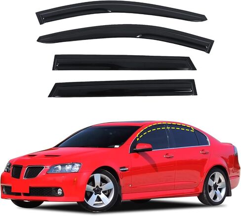 حراس المطر النافذة الجانبية ، انحراف الحرس المتوافق مع بونتياك G8 2008 2008 ، انحراف النافذة ABS خارج جبل حراس الأمطار ، وحراس المطر لنوافذ السيارات ، 4 مساءً in Saudi Arabia