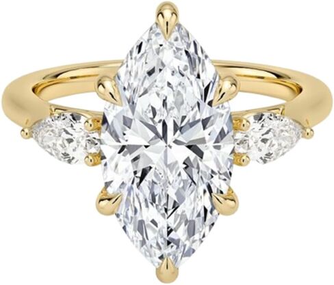 3 Ct Colorless VVS1 Moissanite Engagement Wedding Ring for Women 10K 14K 18K Solid Gold & 925 Sterling Silver Anniversary Bridal Set Gift in Saudi Arabia