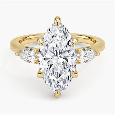3 Ct Colorless VVS1 Moissanite Engagement Wedding Ring for Women 10K 14K 18K Solid Gold & 925 Sterling Silver Anniversary Bridal Set Gift in Saudi Arabia