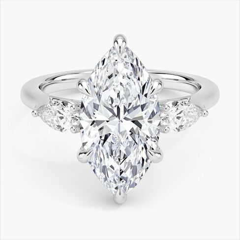 3 Ct Colorless VVS1 Moissanite Engagement Wedding Ring for Women 10K 14K 18K Solid Gold & 925 Sterling Silver Anniversary Bridal Set Gift in Saudi Arabia