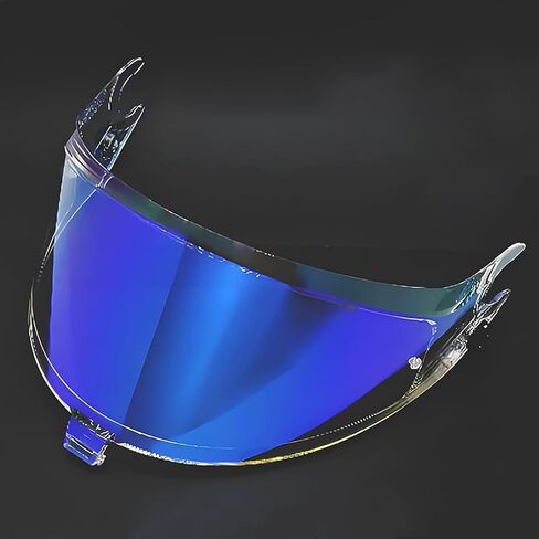 حافة خوذة الدراجات النارية لسمك Shark Spartan GT ، ورياح للرياح والخدش درع وجه ، وملحقات حجارة دراجة نارية للركوب والتجول ، E Aurora Blue in Saudi Arabia