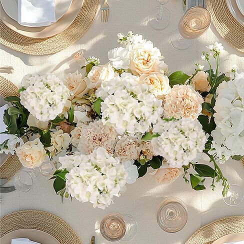 Auihiay 204pcs الزهور الاصطناعية الكوبية ، والأزهار الحريرية الاصطناعية الرؤوس مع السيقان ، والزهور البيضاء فو للحفلات المركزية الزفاف ، والقوس والخلفية ، دش الزفاف والديكور المنزل (العاج) in Kuwait