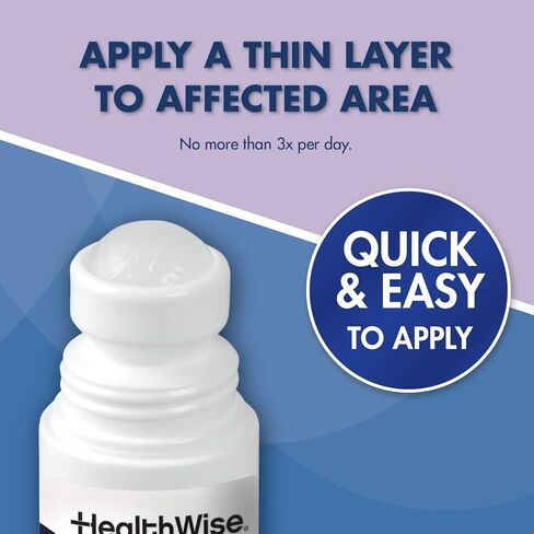 HealthWise 4% Lidocaine Roll-On | OTC Strength | Pain Relief Liquid | 2.5 oz. 73 mL | Non-Greasy, Unscented Formula | Topical Anesthetic in Saudi Arabia