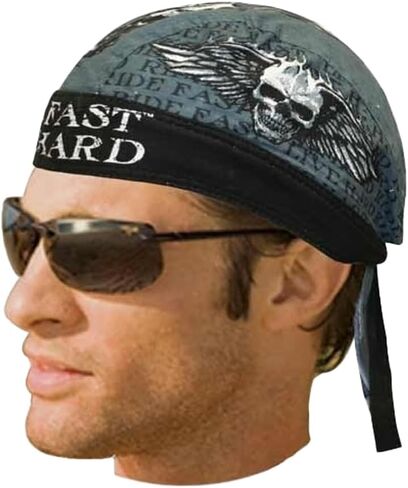 Daniel Smart Motorcycle Headwraps Cotton Doo Rag Skull Caps Sweat Wicking Cooling Helmet Liner for Men & Women in Kuwait