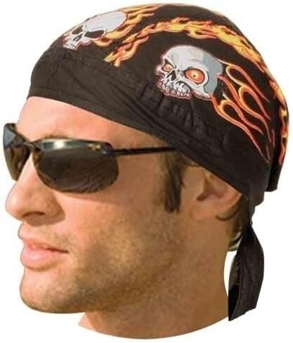 Daniel Smart Motorcycle Headwraps Cotton Doo Rag Skull Caps Sweat Wicking Cooling Helmet Liner for Men & Women in Kuwait