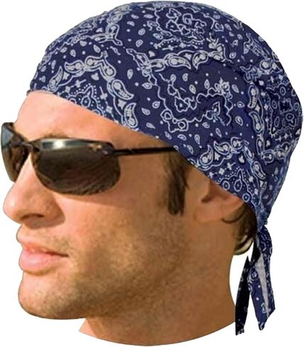 Daniel Smart Motorcycle Headwraps Cotton Doo Rag Skull Caps Sweat Wicking Cooling Helmet Liner for Men & Women in Kuwait