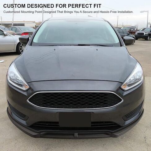 Spec-D Tuning Matte Black Front Bumper Lip Spoiler Splitter Body Kit 3PC Compatible with 2015-2018 Ford Focus in Saudi Arabia