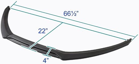 Spec-D Tuning Matte Black Front Bumper Lip Spoiler Splitter Body Kit 3PC Compatible with 2015-2018 Ford Focus in Saudi Arabia