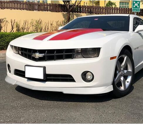 9pcs التحرير والسرد الأمامي مجموعة الجسم الشفاه + امتدادات التنورة الجانبية موزع توافق مع طراز تشيفي كامارو V6 2010-2013 فقط (أسود غير مصقول) in Saudi Arabia