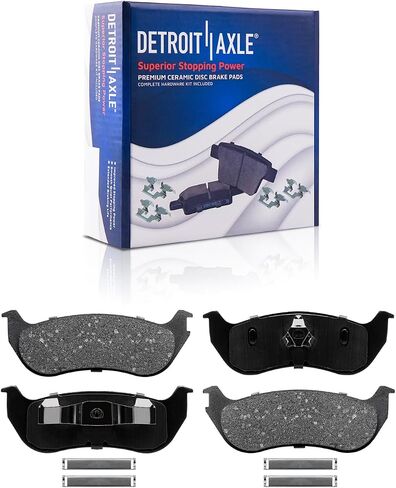 Detroit Axle - Brake Kit for 02-05 Ford Explorer Mercury Mountaineer 2002 2003 2004 2005, Drilled & Slotted Disc Rotors Ceramic Brakes Pads Front and Rear Replacement in Saudi Arabia