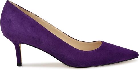 حذاء Arlene Pump للسيدات من Nine West، جلد سويدي أرجواني داكن 502، 9 in Saudi Arabia