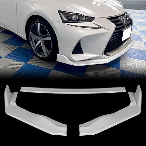 3 Pieces Front Bumper Lip Spoiler Splitter Side Body Kit Trim Protection Compatible with 2017-2020 Lexus IS200t IS300 IS350, 2018 2019 (Painted Carbon Style) in Saudi Arabia