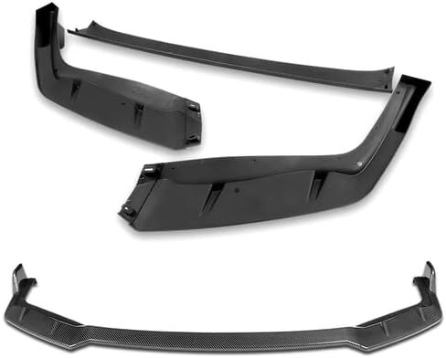 3 Pieces Front Bumper Lip Spoiler Splitter Side Body Kit Trim Protection Compatible with 2009-2011 Honda Civic 4DR Sedan, 2010 (Painted Carbon Style) in Kuwait