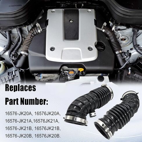 16576-JK21A Left & Right Rear Engine Air Intake Hose Tube Compatible with Infiniti G35 2007 2008 3.5L V6 Compatible with Infiniti EX35 2008-2012 16576-JK21B 16576-JK20A 16576-JK20B (2PCS) in Saudi Arabia