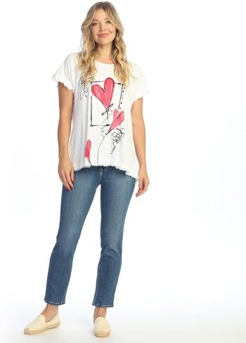 Jess & Jane Raglan Short-Sleeve Gauze Top - M115 in Saudi Arabia