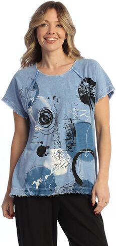 Jess & Jane Raglan Short-Sleeve Gauze Top - M115 in Saudi Arabia