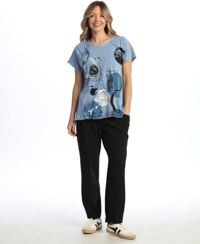 Jess & Jane Raglan Short-Sleeve Gauze Top - M115 in Saudi Arabia