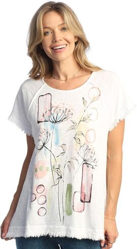 Jess & Jane Raglan Short-Sleeve Gauze Top - M115 in Saudi Arabia