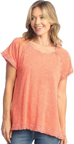 Jess & Jane Raglan Short-Sleeve Gauze Top - M115 in Saudi Arabia