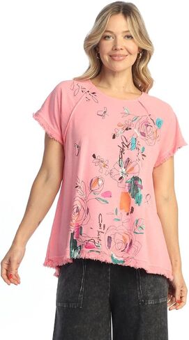 Jess & Jane Raglan Short-Sleeve Gauze Top - M115 in Saudi Arabia