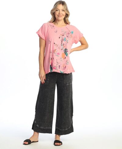 Jess & Jane Raglan Short-Sleeve Gauze Top - M115 in Saudi Arabia