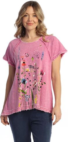 Jess & Jane Raglan Short-Sleeve Gauze Top - M115 in Saudi Arabia
