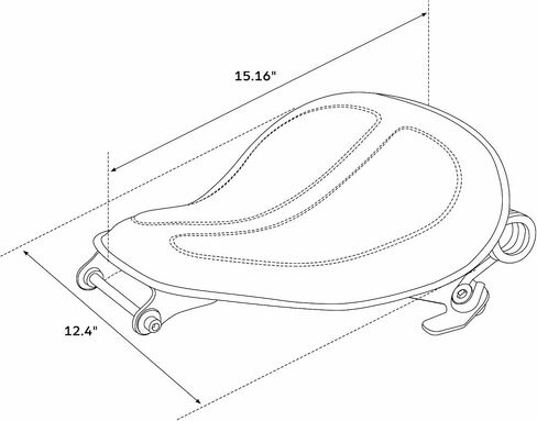 C.C. RIDER Motorcycle Solo Rider Seat - w/Spring Mount Bracket fits for Harley Davidson 2004-2006 XL, 2010-later XL, SPORTSTER 883 1200 XL models in Saudi Arabia